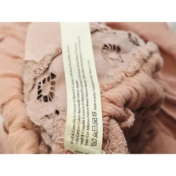 Free People Adella Cami Tank Top Womens M Mauve Lace Boho Tiered Flowy Romantic - Picture 3 of 15